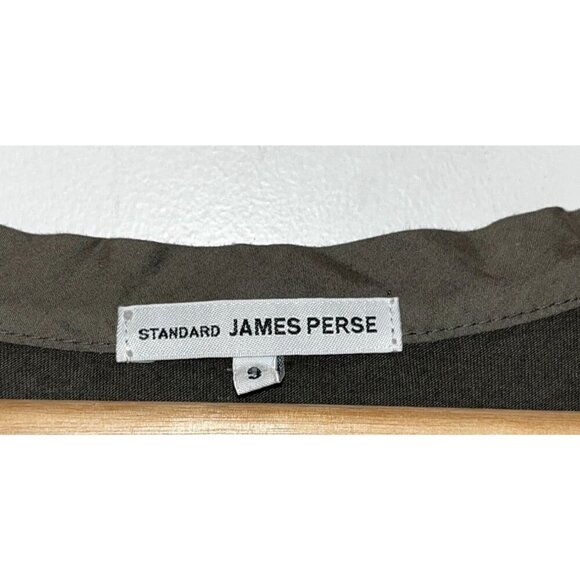 Standard James Perse Olive Green Scoop Neck Short Sleeves Women's T-Shirt Size L - Picture 4 of 8